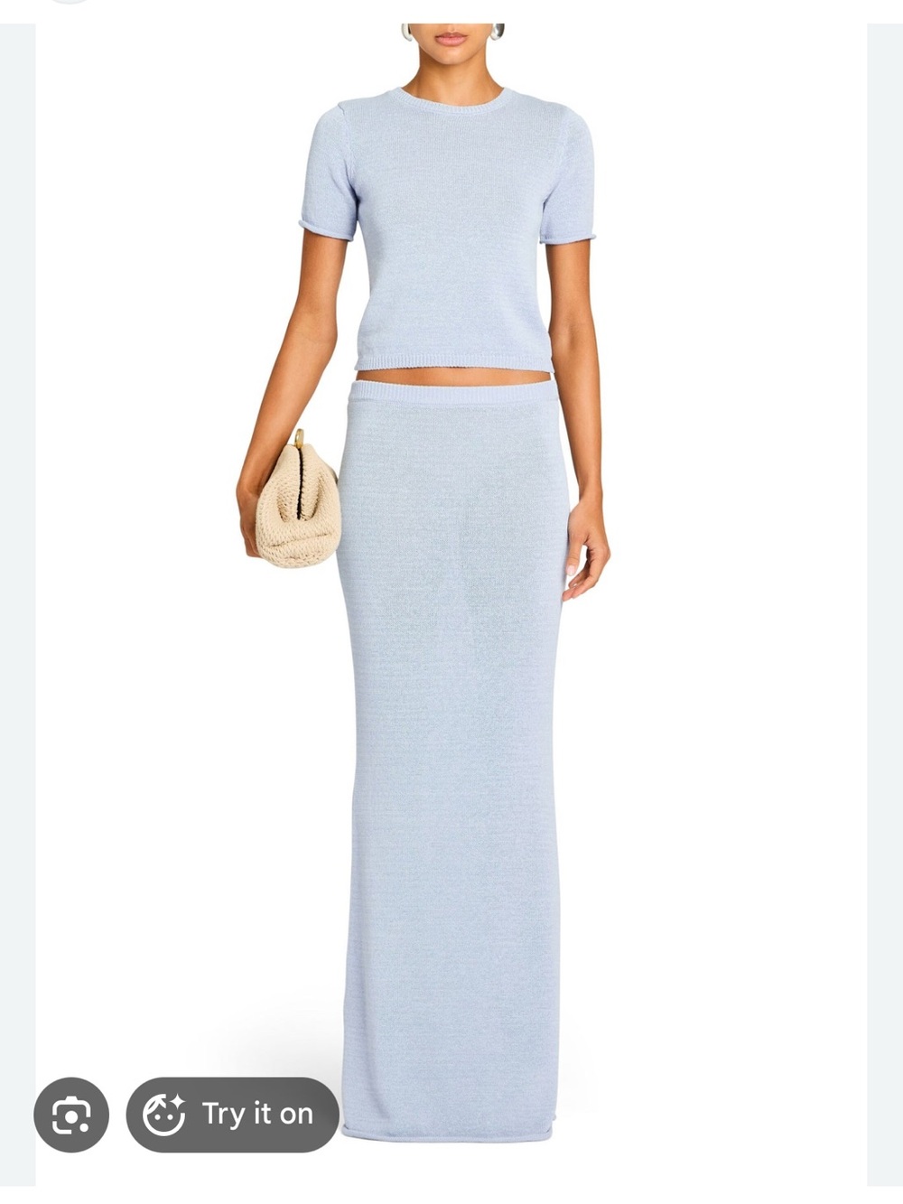 Seroya Kora Maxi Skirt in Frosted Sea Size Small